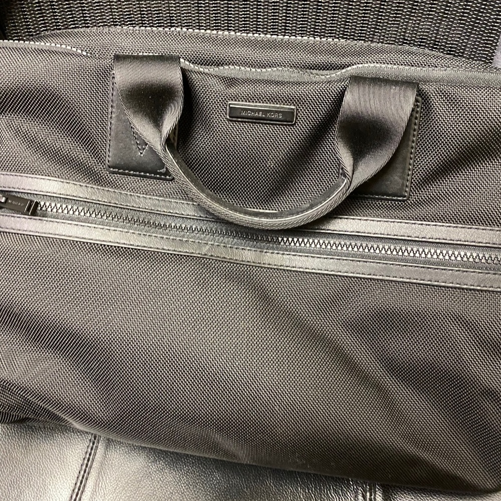 Michael Kors Men Nylon and Leather Briefcase